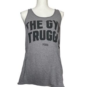 PINK Victoria's Secret Gray The Gym Tank Top Racerback Sleeveless